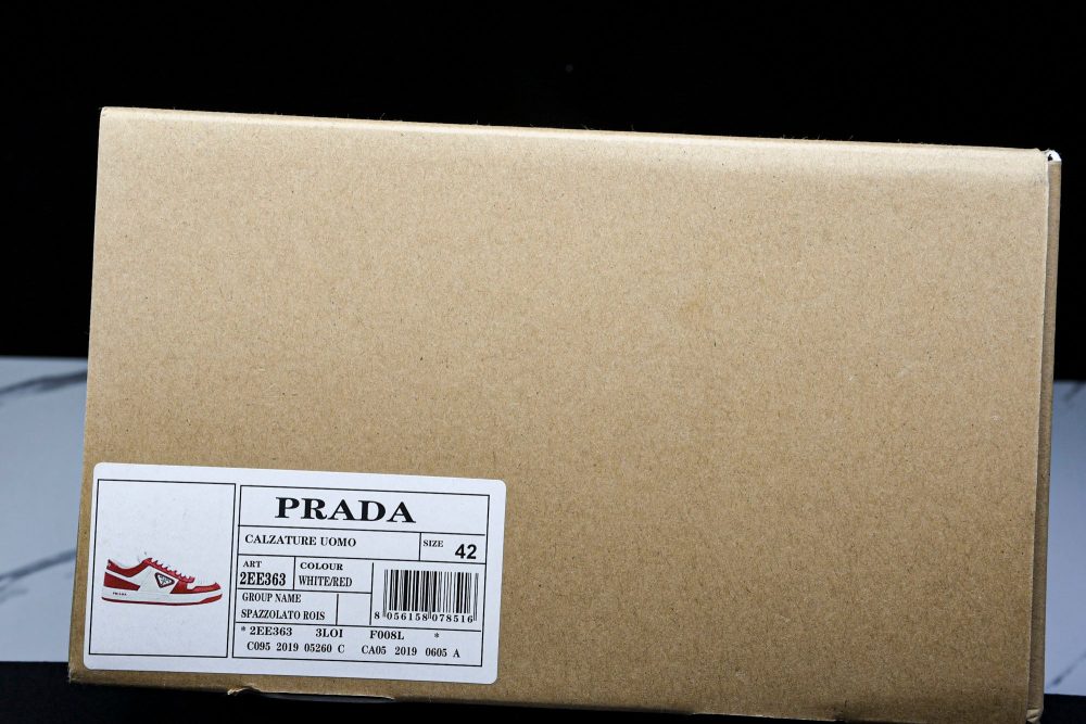 Prada Downtown Sneaker 'White Red' - Image 22