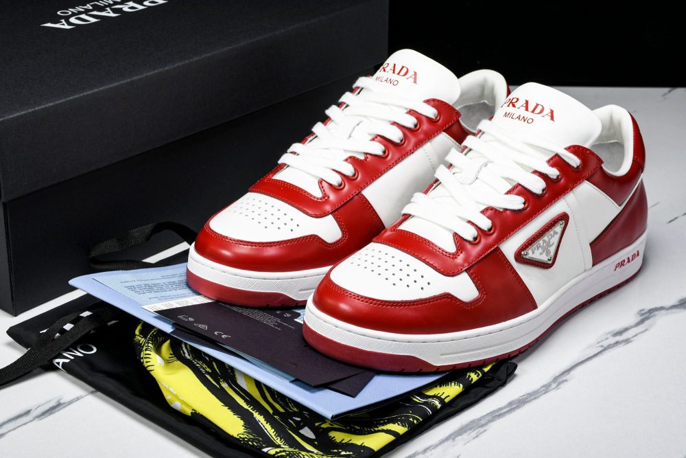 Prada Downtown Sneaker 'White Red' - Image 24