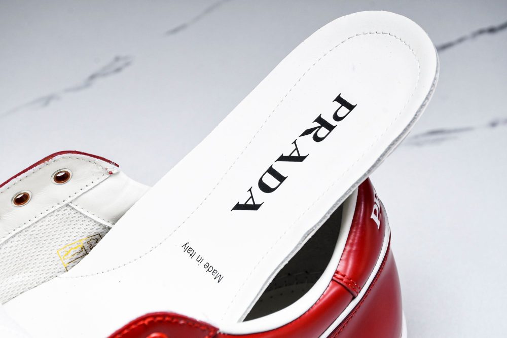 Prada Downtown Sneaker 'White Red' - Image 8