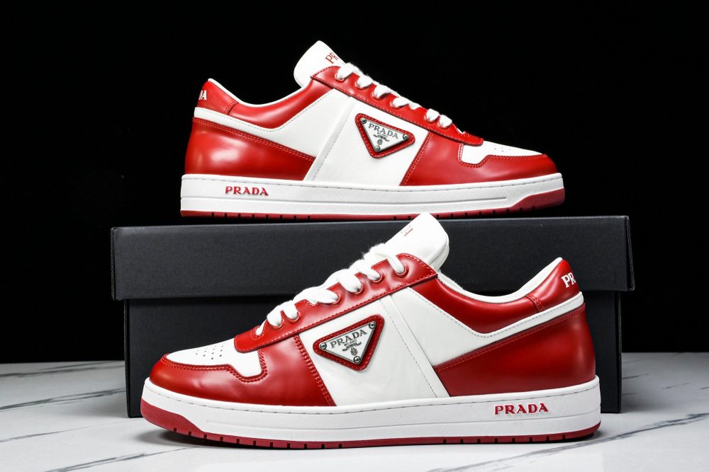 Prada Downtown Sneaker 'White Red' - Image 25