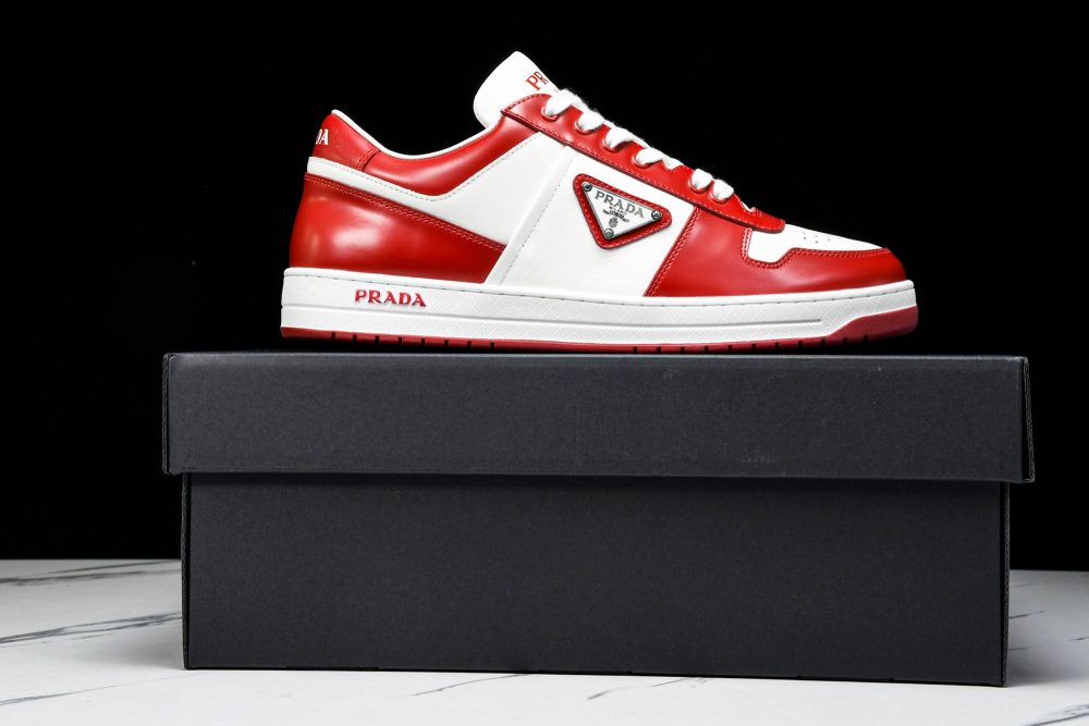 Prada Downtown Sneaker 'White Red' - Image 32