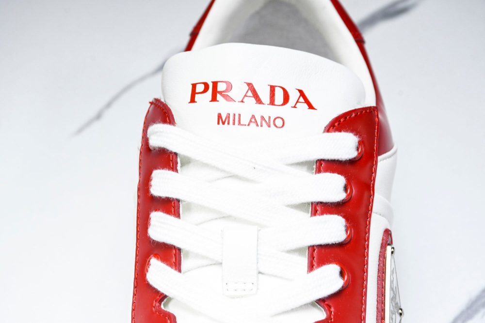 Prada Downtown Sneaker 'White Red' - Image 7