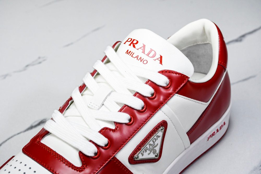 Prada Downtown Sneaker 'White Red' - Image 11