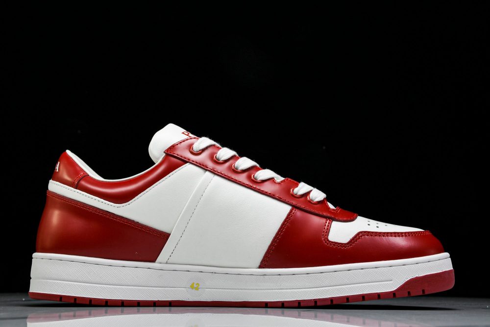 Prada Downtown Sneaker 'White Red' - Image 2