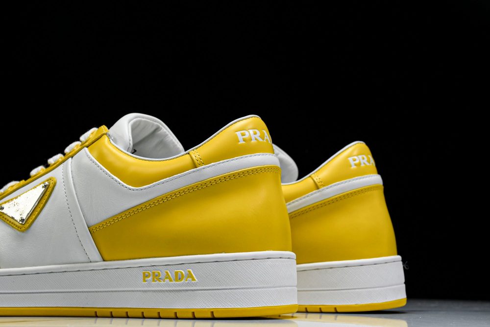 Prada Downtown Sneaker 'White Yellow' - Image 12