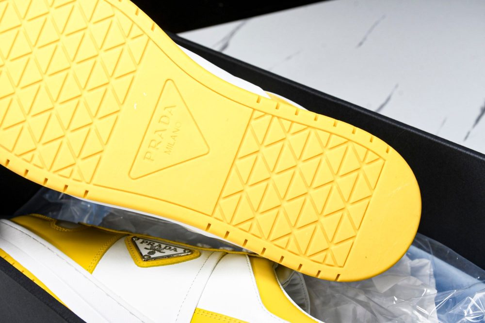 Prada Downtown Sneaker 'White Yellow' - Image 19