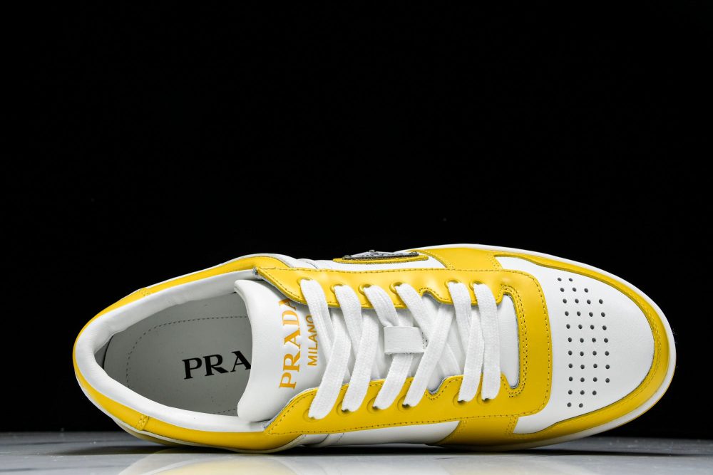 Prada Downtown Sneaker 'White Yellow' - Image 5