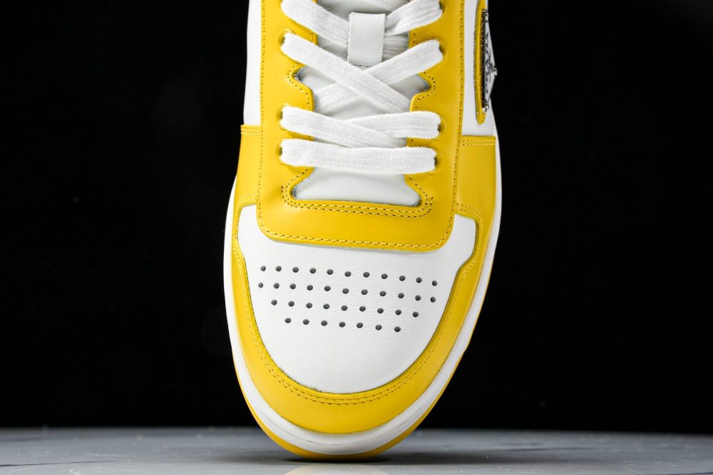 Prada Downtown Sneaker 'White Yellow' - Image 7