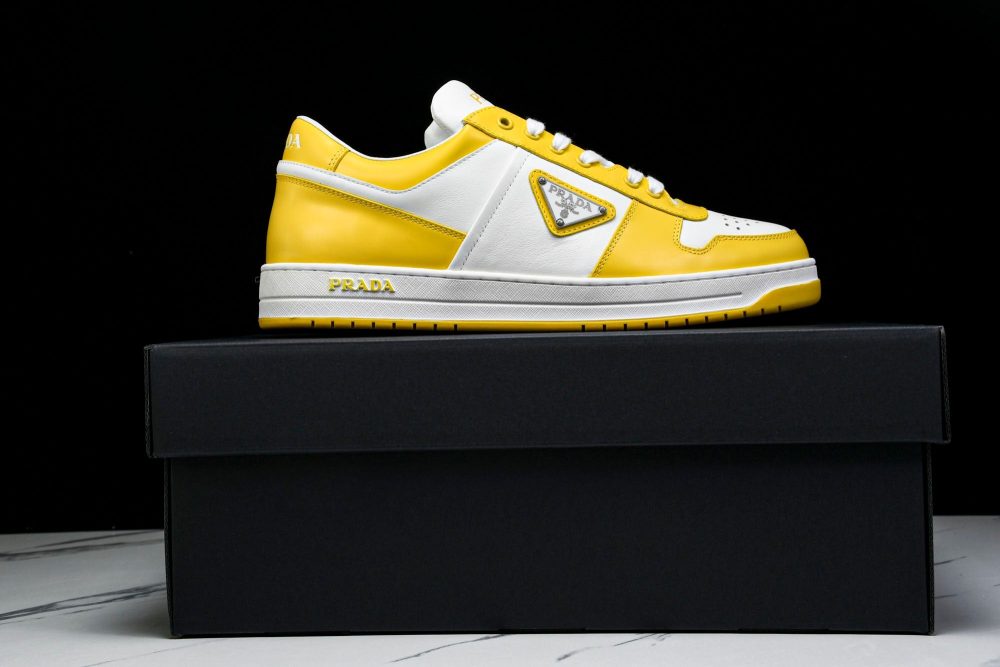 Prada Downtown Sneaker 'White Yellow' - Image 35