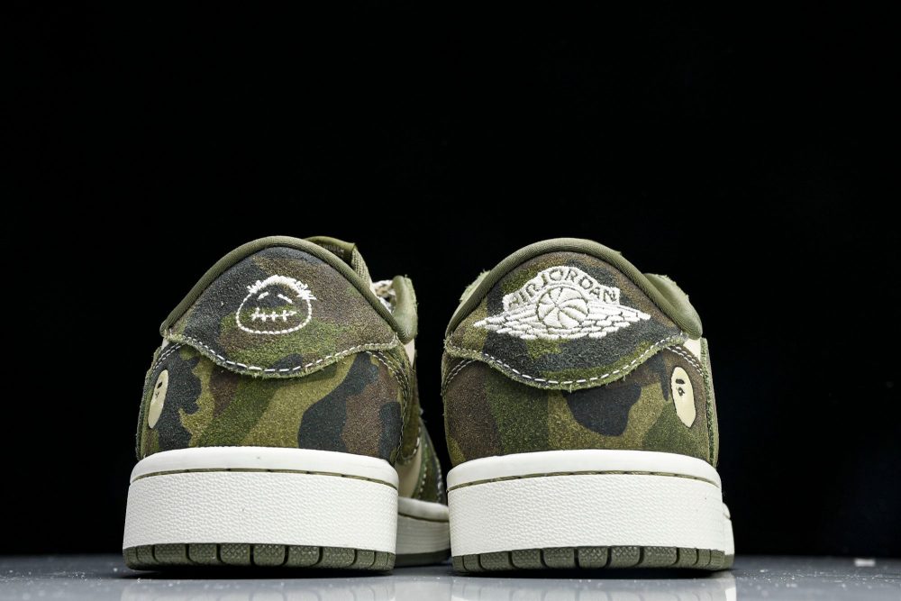 Travis Scott AJ1 Low x BAPE 'Camo' (Custom) - Image 8