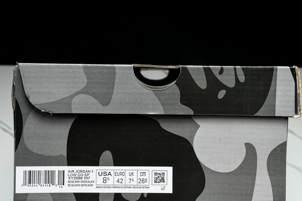 Travis Scott AJ1 Low x BAPE 'Green Black' (Custom) - Image 20