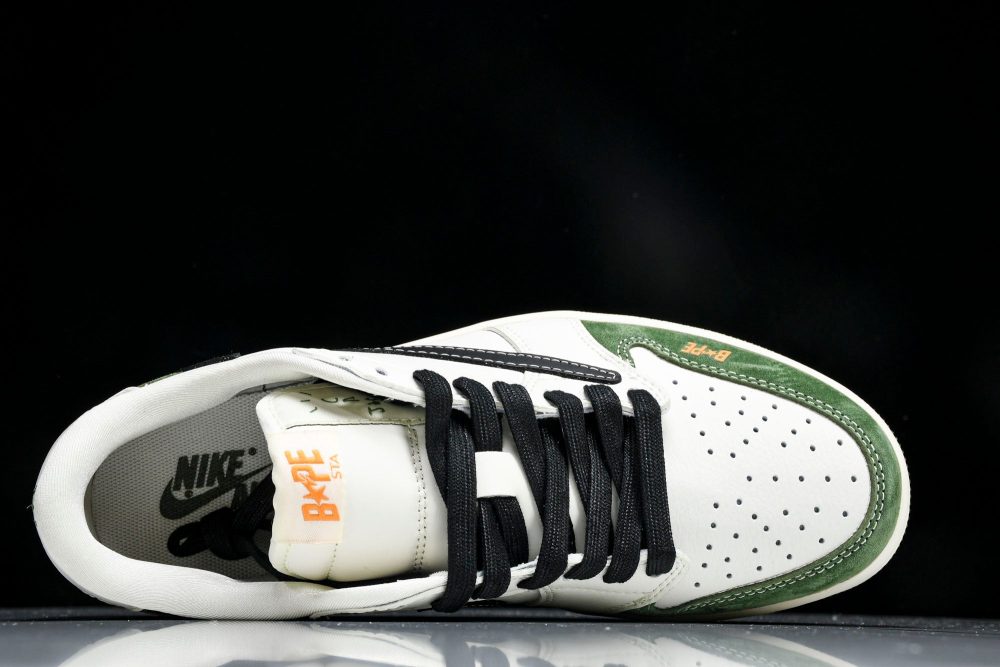 Travis Scott AJ1 Low x BAPE 'Green Black' (Custom) - Image 5