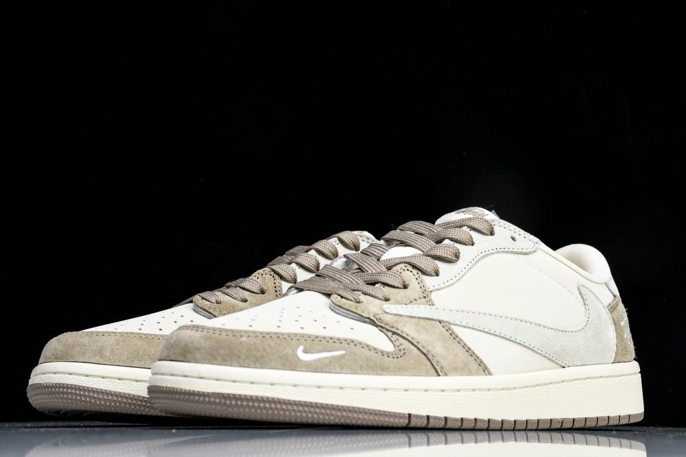 Travis Scott AJ1 Low x Stussy 'Beige' (Custom) - Image 2