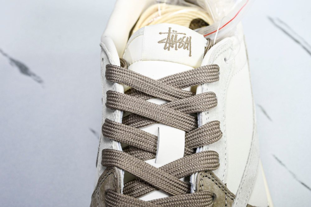 Travis Scott AJ1 Low x Stussy 'Beige' (Custom) - Image 8