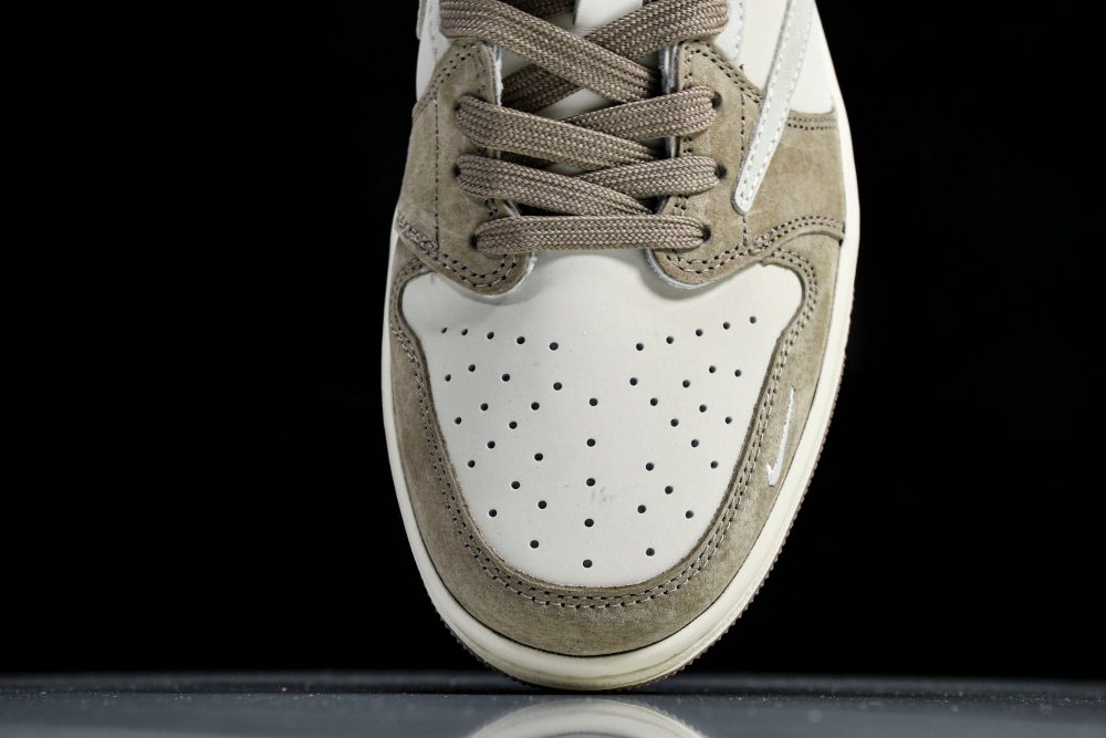 Travis Scott AJ1 Low x Stussy 'Beige' (Custom) - Image 26