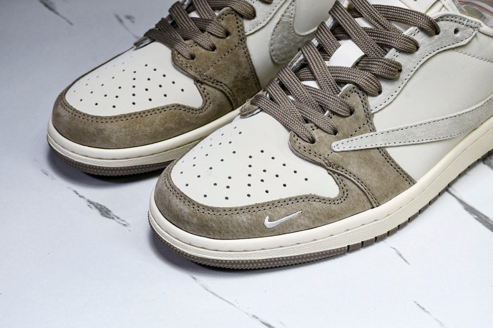Travis Scott AJ1 Low x Stussy 'Beige' (Custom) - Image 28