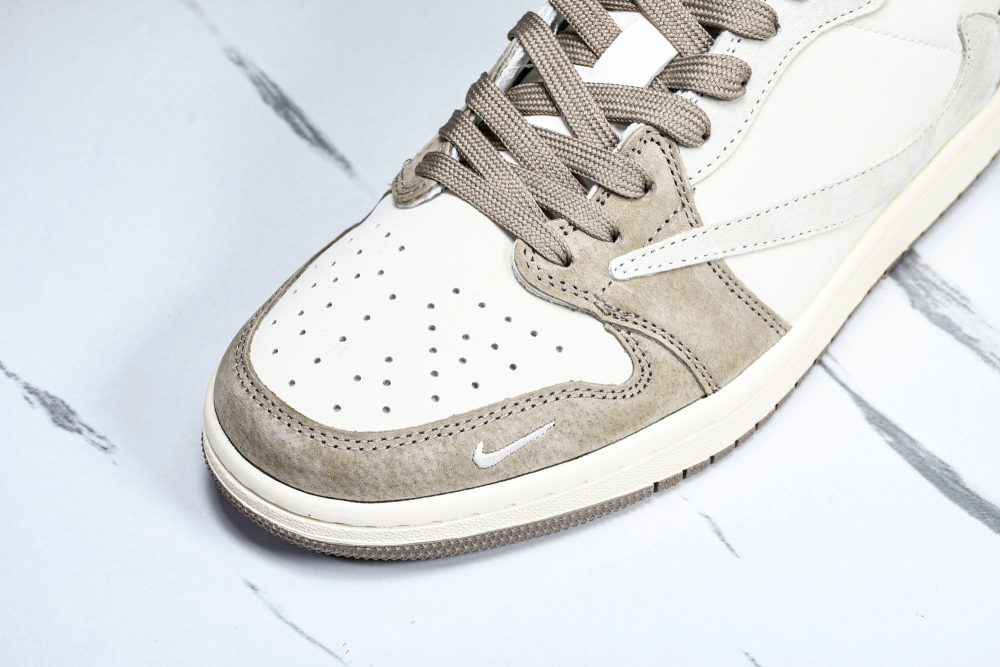 Travis Scott AJ1 Low x Stussy 'Beige' (Custom) - Image 31