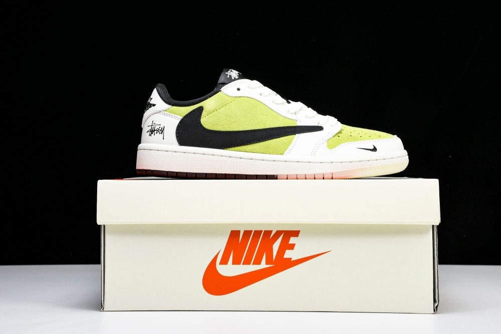 Travis Scott AJ1 Low x Stussy 'Bright Cactus' (Custom) - Image 16