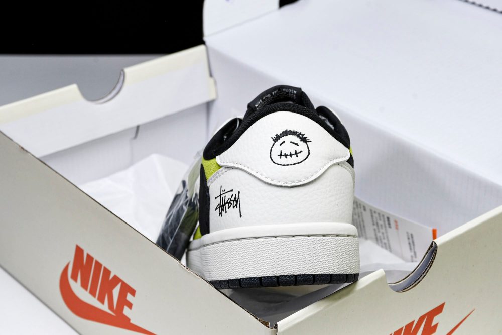 Travis Scott AJ1 Low x Stussy 'Bright Cactus' (Custom) - Image 17