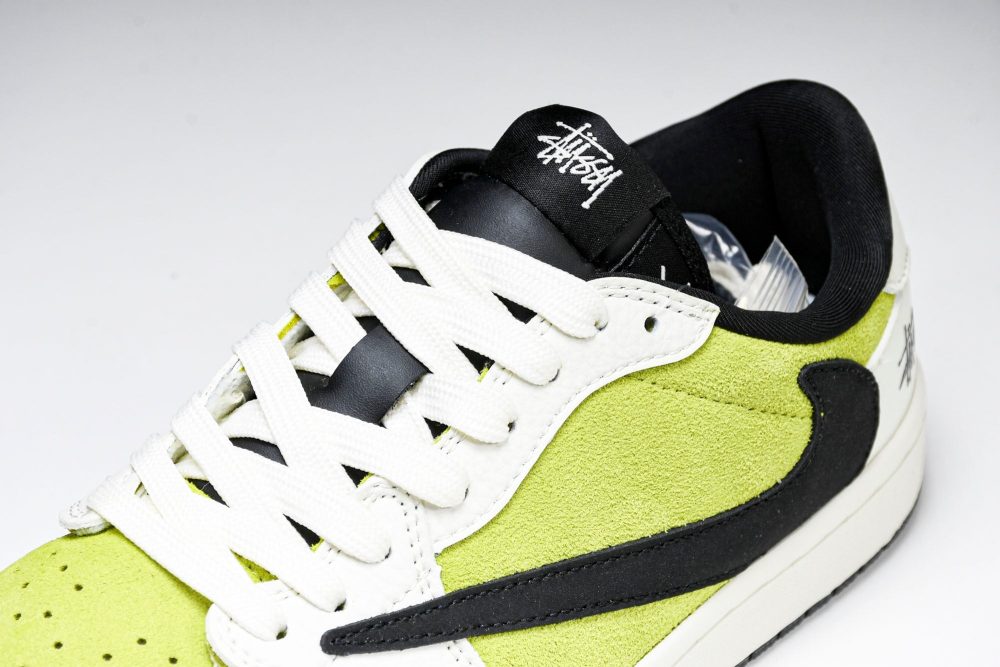 Travis Scott AJ1 Low x Stussy 'Bright Cactus' (Custom) - Image 18
