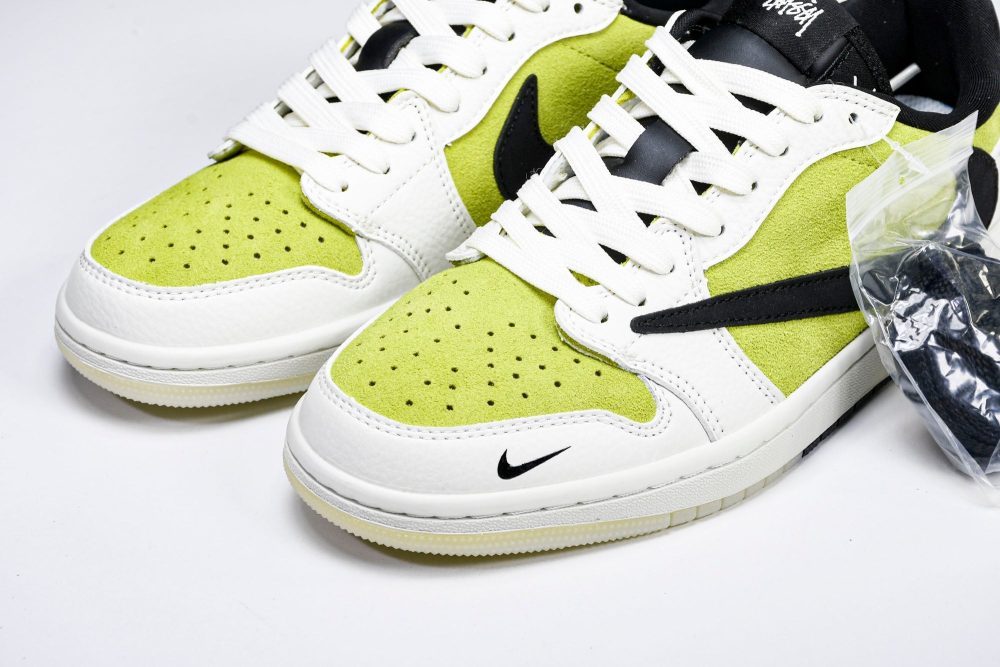 Travis Scott AJ1 Low x Stussy 'Bright Cactus' (Custom) - Image 23