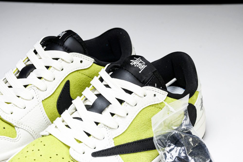 Travis Scott AJ1 Low x Stussy 'Bright Cactus' (Custom) - Image 28