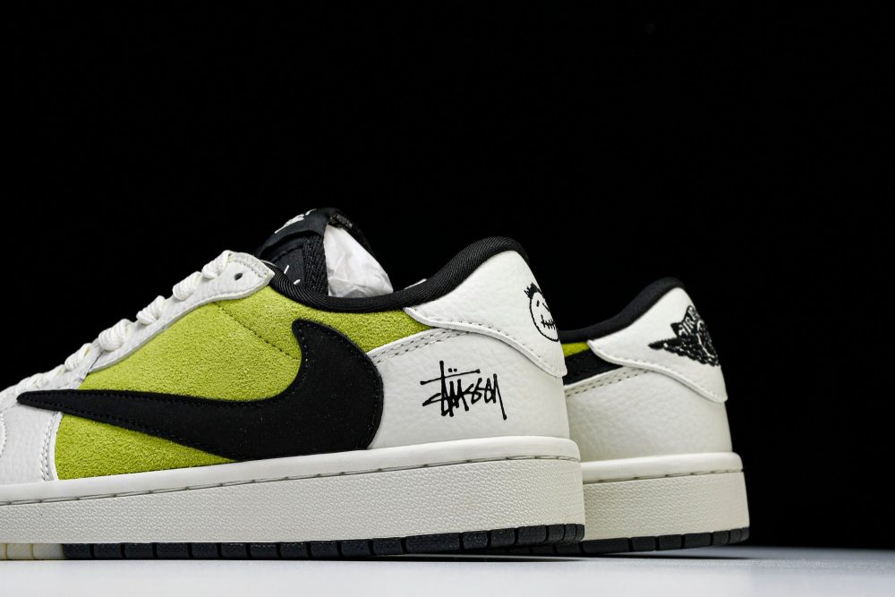 Travis Scott AJ1 Low x Stussy 'Bright Cactus' (Custom) - Image 8