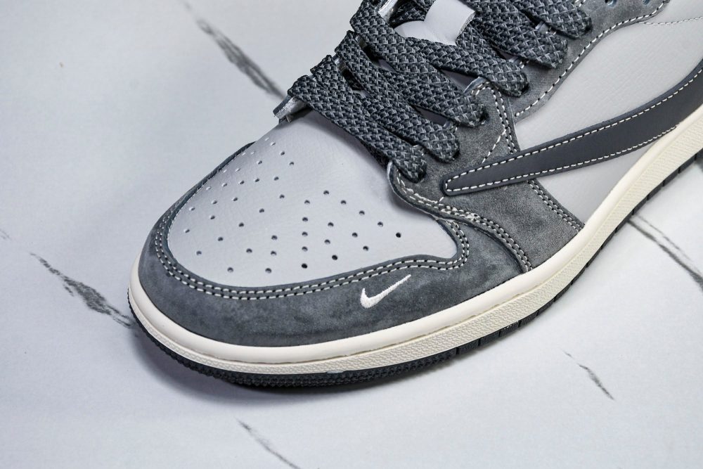 Travis Scott AJ1 Low x Stussy 'Grey' (Custom) - Image 21