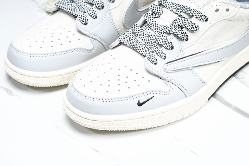 Travis Scott AJ1 Low x Stussy 'Silver' (Custom) - Image 21