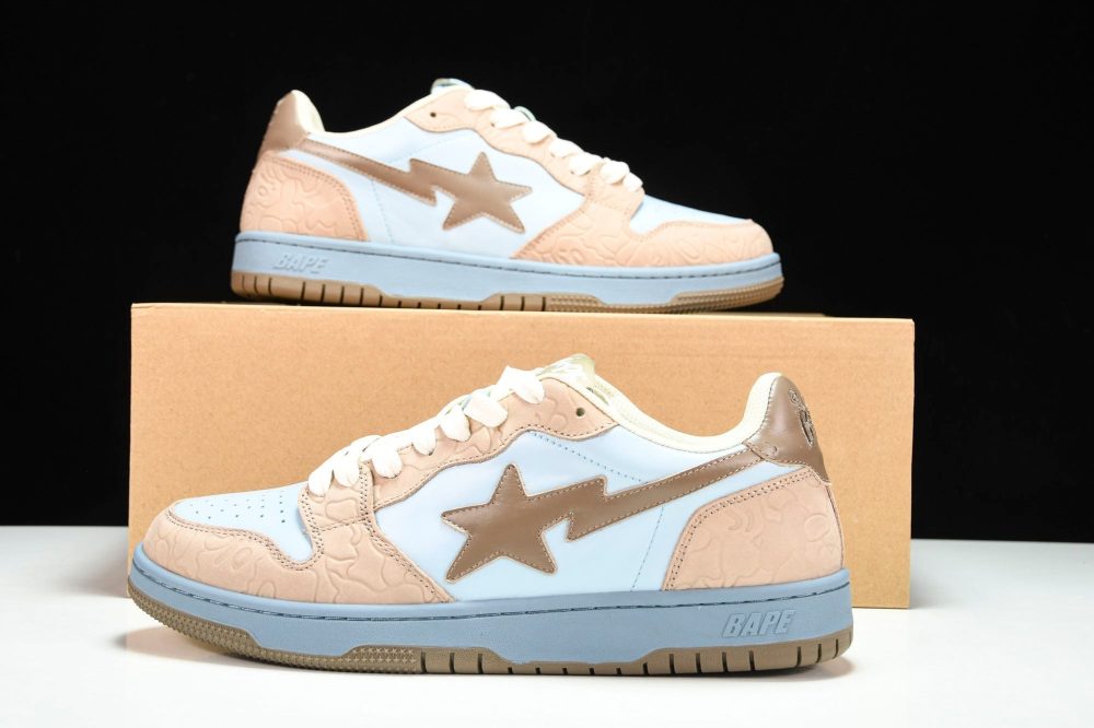A Bathing Ape Bape Court Sta ‘Beige Blue’ - Image 15