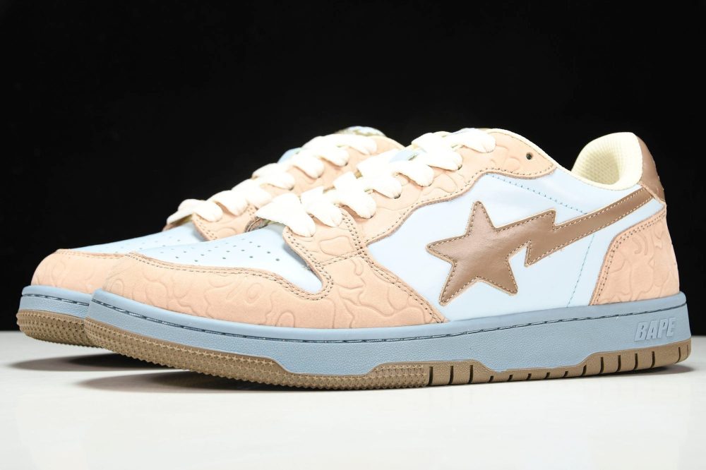A Bathing Ape Bape Court Sta ‘Beige Blue’ - Image 2