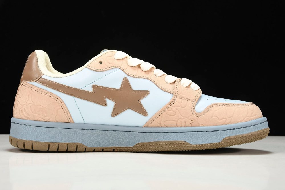 A Bathing Ape Bape Court Sta ‘Beige Blue’ - Image 3