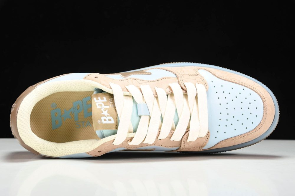 A Bathing Ape Bape Court Sta ‘Beige Blue’ - Image 4