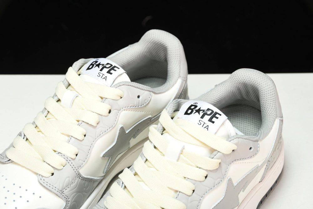 A Bathing Ape Bape Court Sta ‘Light Grey Cream’ - Image 13