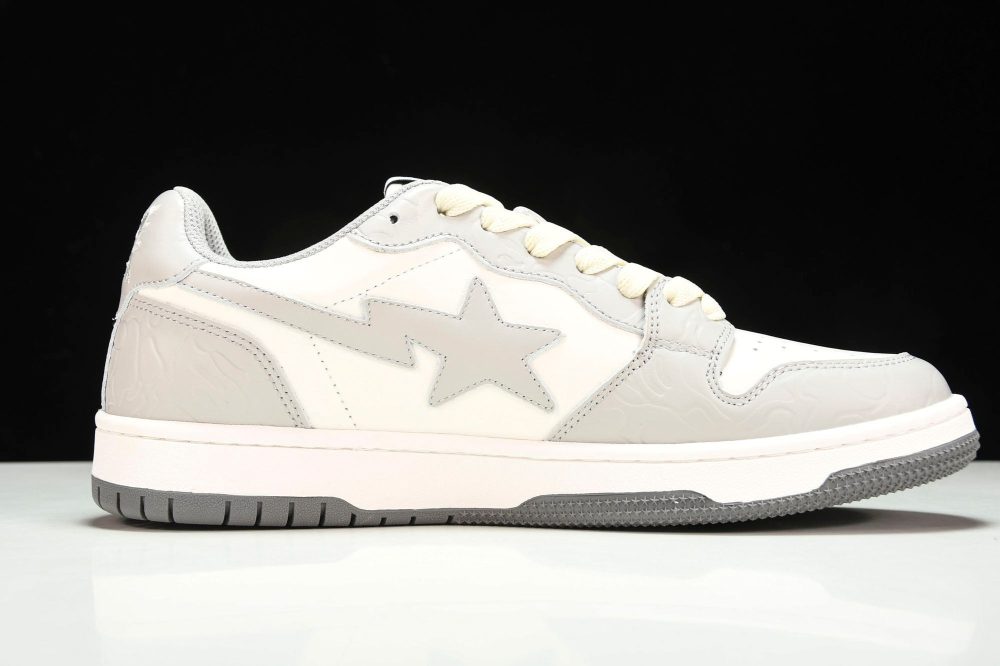 A Bathing Ape Bape Court Sta ‘Light Grey Cream’ - Image 3