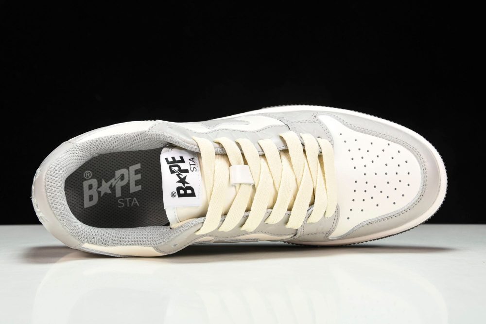 A Bathing Ape Bape Court Sta ‘Light Grey Cream’ - Image 4