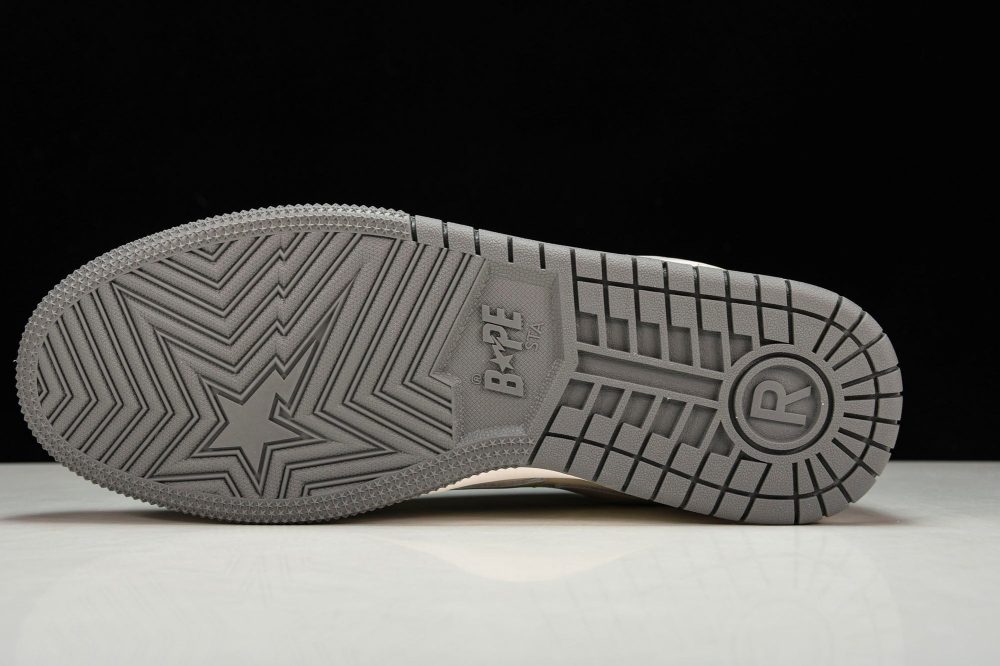 A Bathing Ape Bape Court Sta ‘Light Grey Cream’ - Image 5