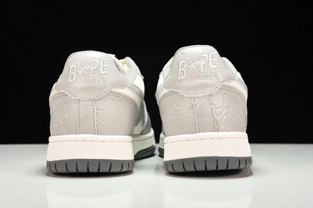 A Bathing Ape Bape Court Sta ‘Light Grey Cream’ - Image 7