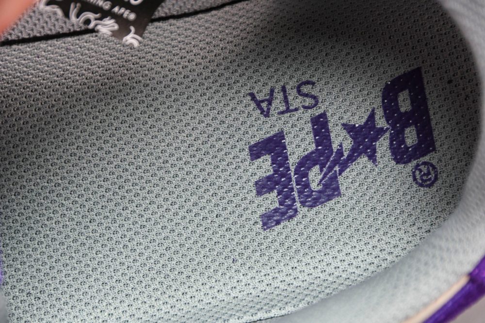 A Bathing Ape Bape Court Sta ‘Mist Grey Royal Purple’ - Image 12