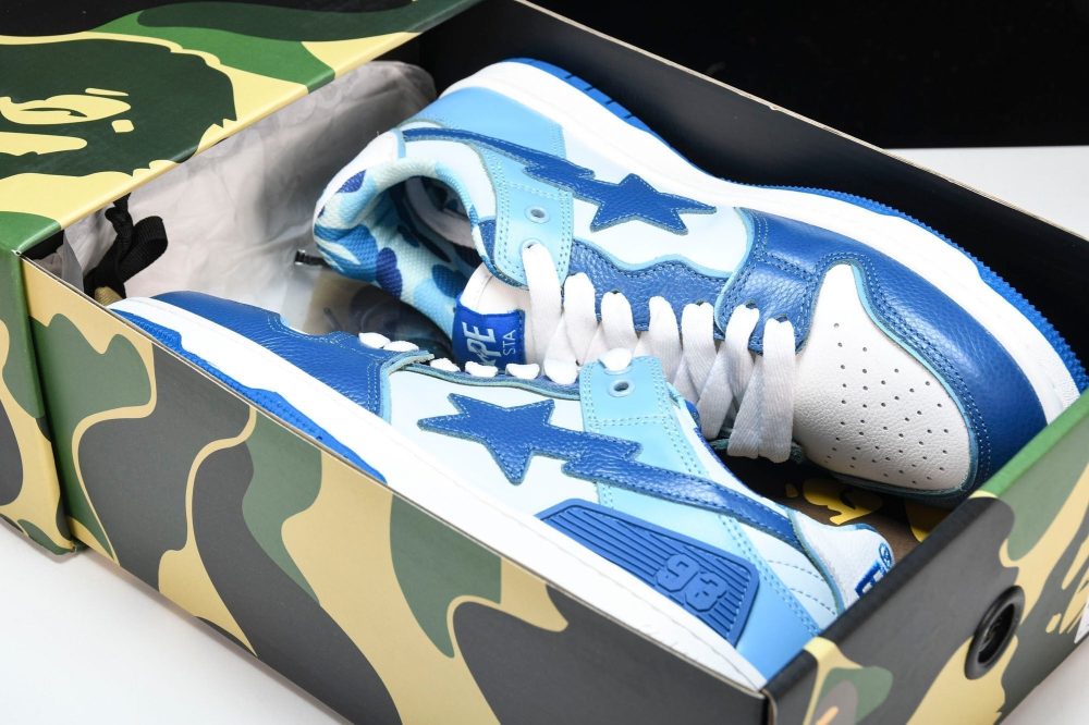 A Bathing Ape Bape SK8 Sta 'ABC Camo - Blue' - Image 15