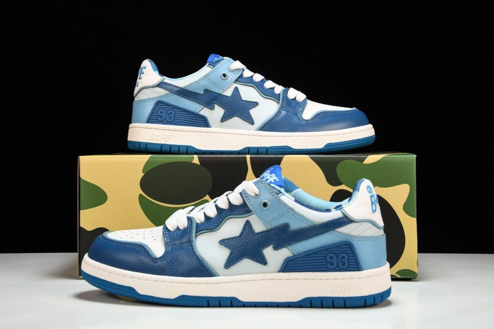 A Bathing Ape Bape SK8 Sta 'ABC Camo - Blue' - Image 16