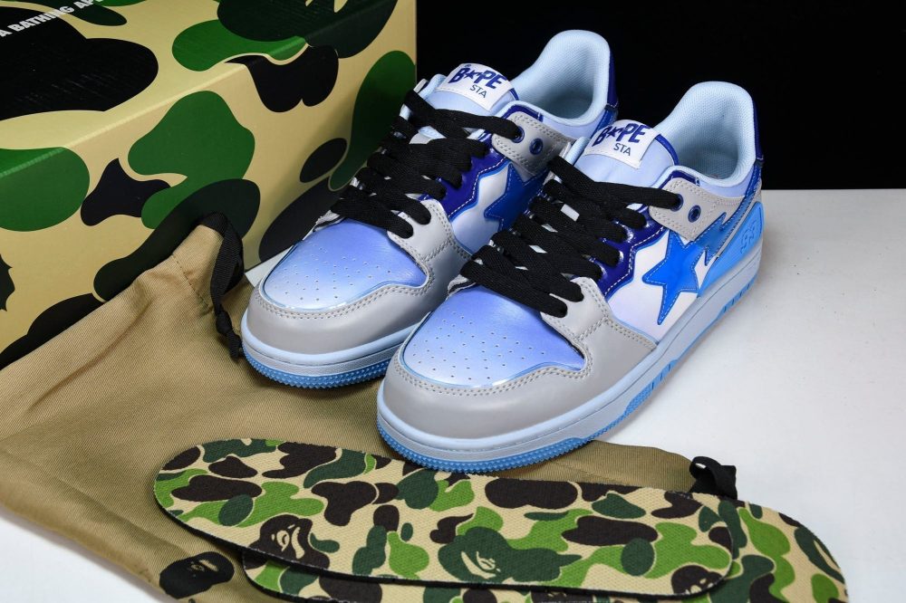 A Bathing Ape Bape SK8 Sta ‘Blue White’ - Image 17