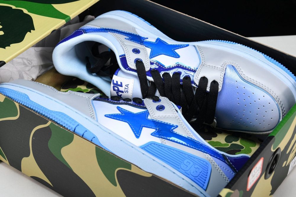 A Bathing Ape Bape SK8 Sta ‘Blue White’ - Image 18