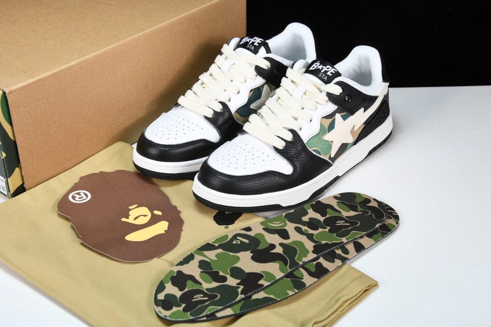 A Bathing Ape Bape SK8 Sta ‘Camo Black’ - Image 13