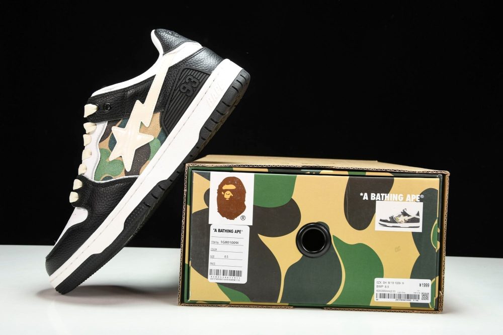 A Bathing Ape Bape SK8 Sta ‘Camo Black’ - Image 16