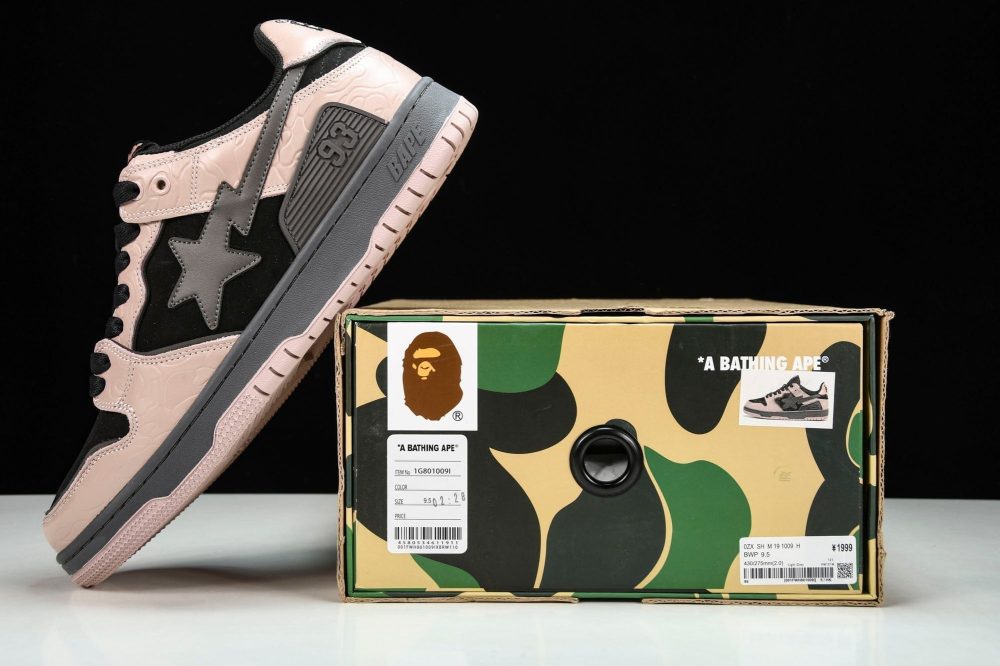 A Bathing Ape Bape SK8 Sta ‘Dirty Pink Black’ - Image 17