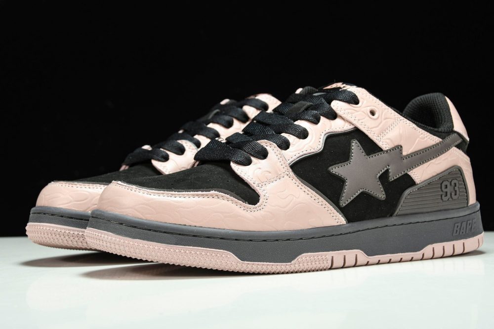 A Bathing Ape Bape SK8 Sta ‘Dirty Pink Black’ - Image 2