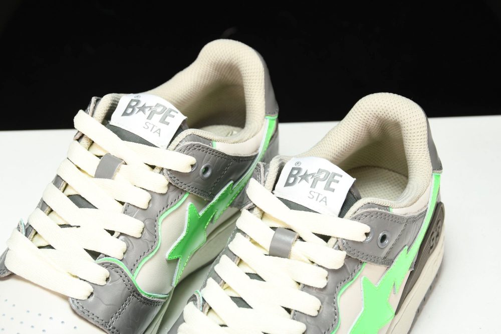 A Bathing Ape Bape SK8 Sta ‘Grey Green’ - Image 13