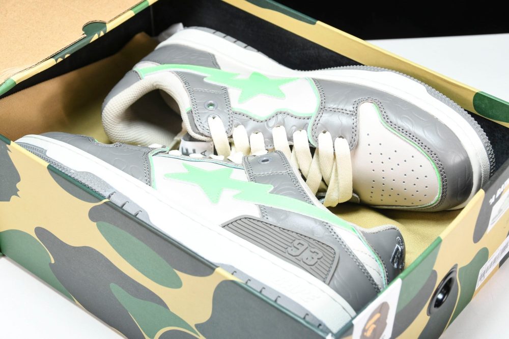A Bathing Ape Bape SK8 Sta ‘Grey Green’ - Image 15