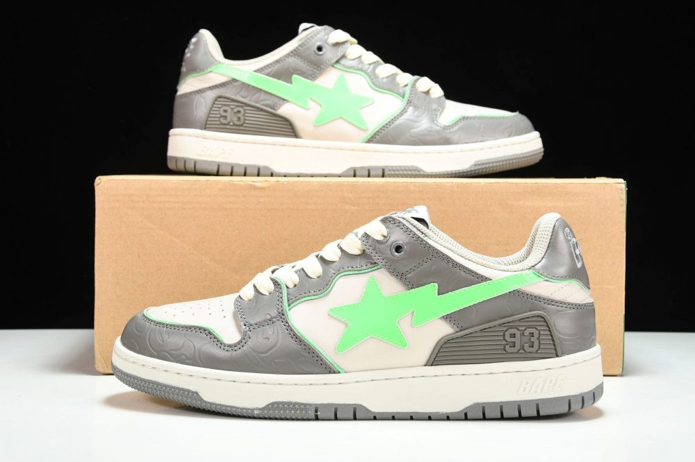 A Bathing Ape Bape SK8 Sta ‘Grey Green’ - Image 16